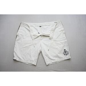 Polo Ralph Lauren Khaki Chino Shorts White Drawstrings 11" INS Mens Size 46